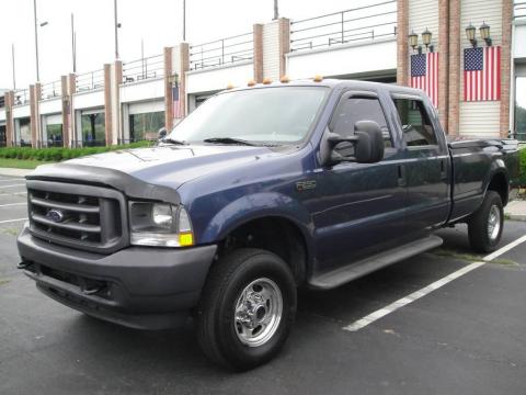 Medium Wedgewood Blue Metallic Ford F250 Super Duty XL Crew Cab 4x4.  Click to enlarge.