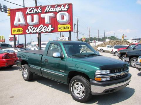 Meadow Green Metallic Chevrolet Silverado 1500 LS Regular Cab 4x4.  Click to enlarge.