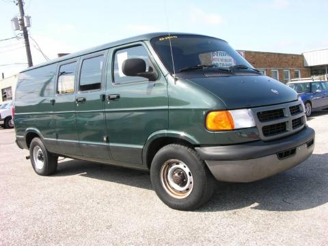 Hunter Green Metallic Dodge Ram Van 1500 Cargo.  Click to enlarge.