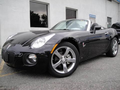 Mysterious Black Pontiac Solstice GXP Roadster.  Click to enlarge.