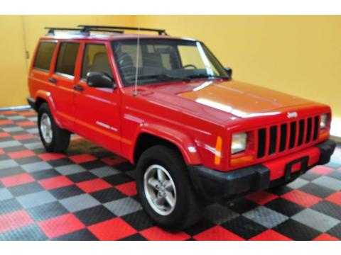 Flame Red Jeep Cherokee Sport 4x4.  Click to enlarge.