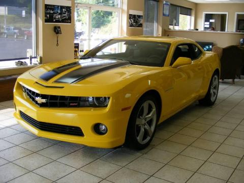 Rally Yellow Chevrolet Camaro SS/RS Coupe.  Click to enlarge.