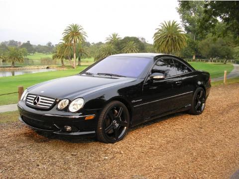 Black Mercedes-Benz CL 55 AMG.  Click to enlarge.