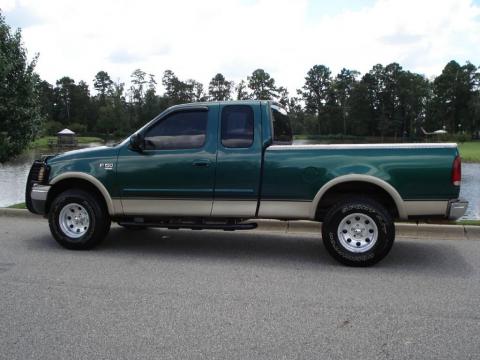 Woodland Green Metallic Ford F150 Lariat Extended Cab 4x4.  Click to enlarge.