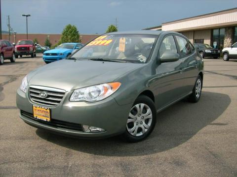 Natural Khaki Hyundai Elantra GLS Sedan.  Click to enlarge.