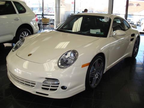 Cream White Porsche 911 Turbo Coupe.  Click to enlarge.