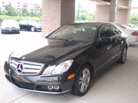 Black Mercedes-Benz E 350 Coupe.  Click to enlarge.
