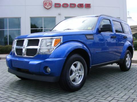 Electric Blue Pearl Dodge Nitro SXT 4x4.  Click to enlarge.