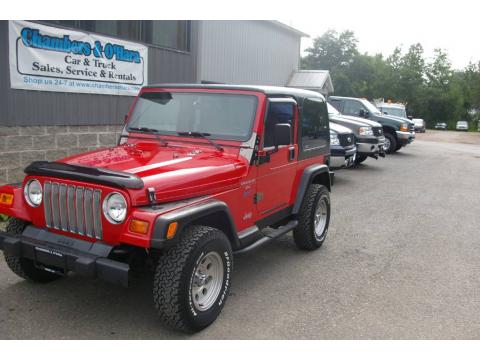 Flame Red Jeep Wrangler Sport 4x4. Click to enlarge. Flame Red Jeep Wrangler Sport 4x4. Click to enlarge.