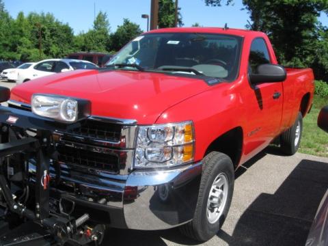 Victory Red Chevrolet Silverado 2500HD Work Truck Regular Cab 4x4.  Click to enlarge.