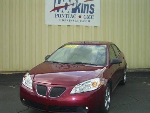 Performance Red Metallic Pontiac G6 GT Sedan.  Click to enlarge.