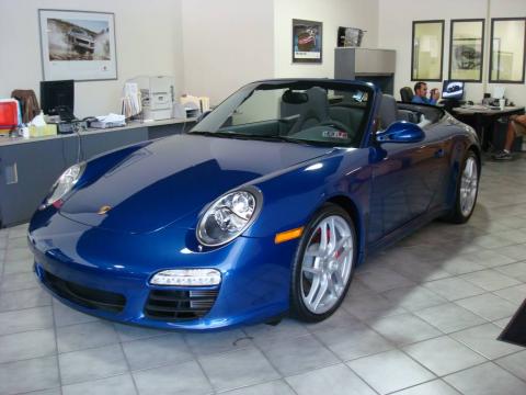 Aqua Blue Metallic Porsche 911 Carrera S Cabriolet.  Click to enlarge.