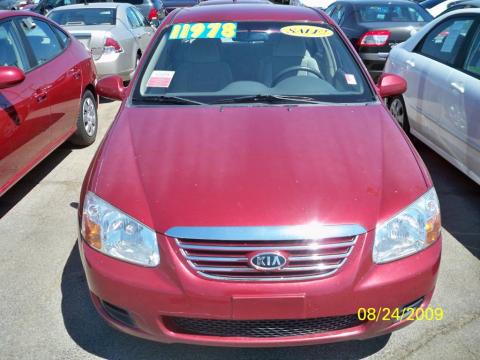 Radiant Red Kia Spectra EX Sedan.  Click to enlarge.