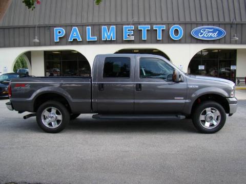 Dark Shadow Grey Metallic Ford F250 Super Duty Lariat Crew Cab 4x4.  Click to enlarge.