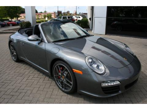 Meteor Grey Metallic Porsche 911 Carrera S Cabriolet.  Click to enlarge.