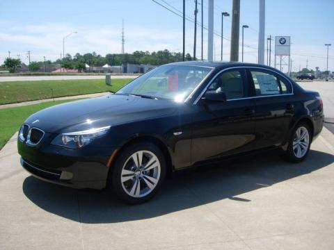 Jet Black BMW 5 Series 528i Sedan.  Click to enlarge.