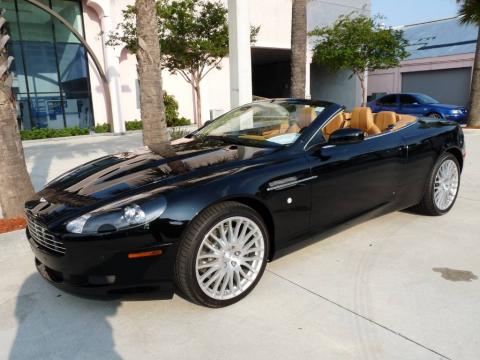 Jet Black Aston Martin DB9 Volante.  Click to enlarge.
