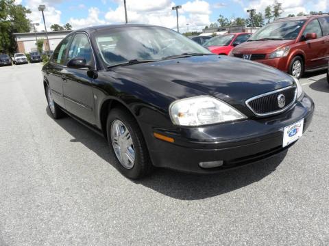 Black Clearcoat 2001 Mercury Sable LS Premium Sedan with Dark Charcoal 