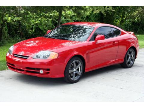 Rally Red Hyundai Tiburon .  Click to enlarge.