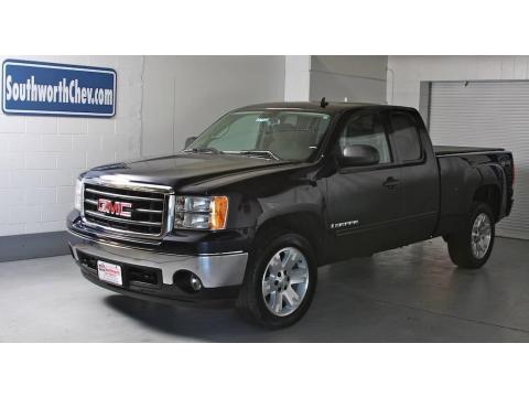Midnight Blue Metallic GMC Sierra 1500 SLE Extended Cab 4x4.  Click to enlarge.