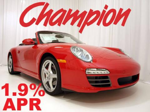 Guards Red Porsche 911 Carrera 4S Cabriolet.  Click to enlarge.