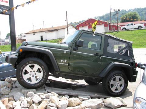 Jeep Green Metallic Jeep Wrangler X 4x4.  Click to enlarge.