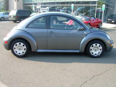 Platinum Grey Metallic Volkswagen New Beetle GLS Coupe.  Click to enlarge.