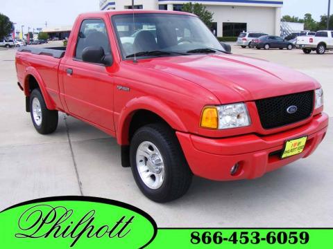 Bright Red Ford Ranger Edge Regular Cab.  Click to enlarge.