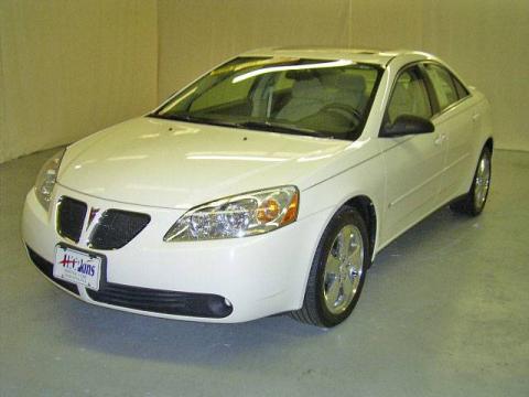 Ivory White Pontiac G6 GT Sedan.  Click to enlarge.