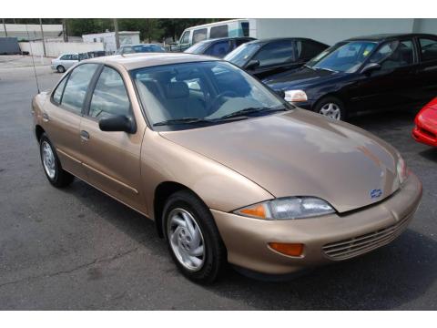 Medium Sunset Gold Metallic Chevrolet Cavalier Sedan.  Click to enlarge.