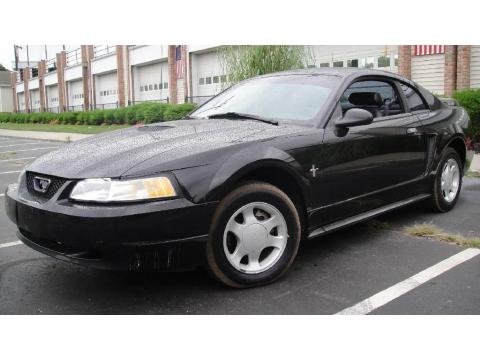 Black Ford Mustang V6 Coupe.  Click to enlarge.