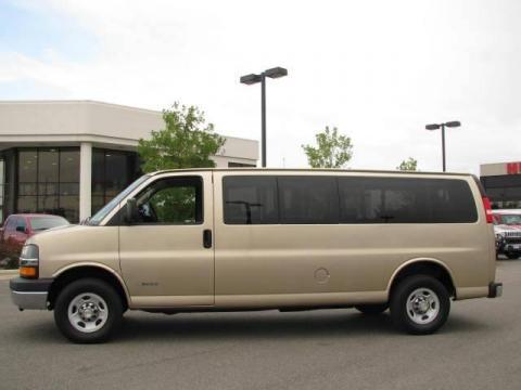 Bronzemist Metallic Chevrolet Express LS 3500 Extended Passenger van.  Click to enlarge.