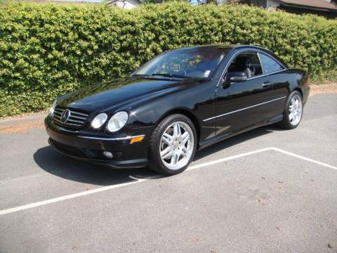 Black Mercedes-Benz CL 55 AMG.  Click to enlarge.