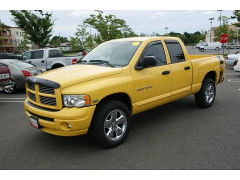 Solar Yellow Dodge Ram 1500 SLT Rumble Bee Quad Cab 4x4.  Click to enlarge.