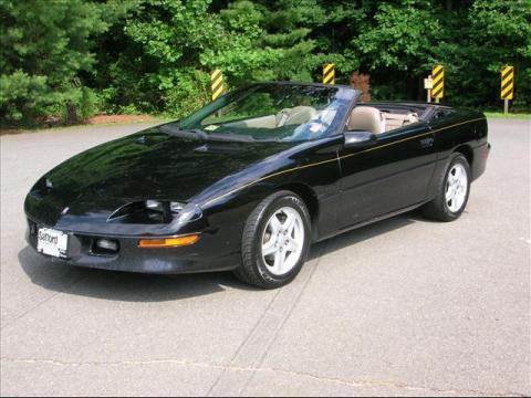 Black Chevrolet Camaro Z28 Convertible.  Click to enlarge.