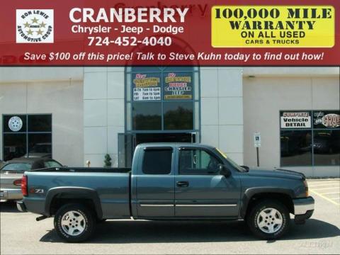 Blue Granite Metallic Chevrolet Silverado 1500 Z71 Extended Cab 4x4.  Click to enlarge.