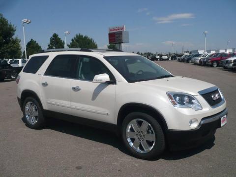 White Diamond Tricoat GMC Acadia SLT AWD.  Click to enlarge.