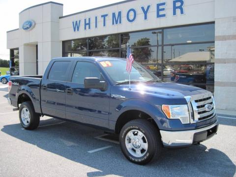 Dark Blue Pearl Metallic Ford F150 XLT SuperCrew 4x4.  Click to enlarge.