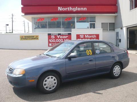 Slate Blue Kia Spectra GS Hatchback.  Click to enlarge.