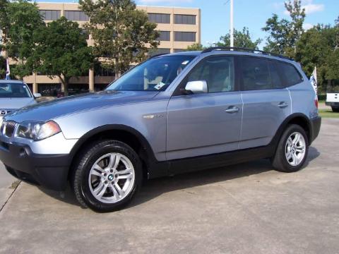Blue Water Metallic BMW X3 3.0i.  Click to enlarge.