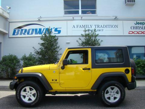 Detonator Yellow Jeep Wrangler X 4x4.  Click to enlarge.
