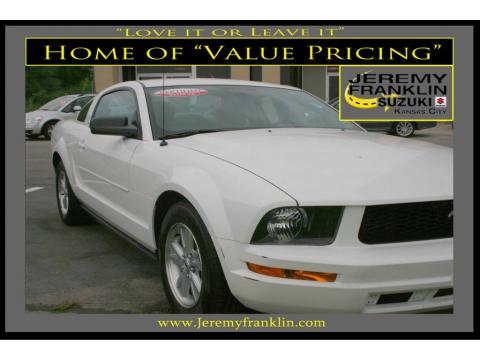 Performance White Ford Mustang V6 Deluxe Coupe. Click to enlarge. Performance White Ford Mustang V6 Deluxe Coupe. Click to enlarge.