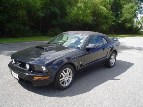 Black Ford Mustang GT Premium Convertible.  Click to enlarge.