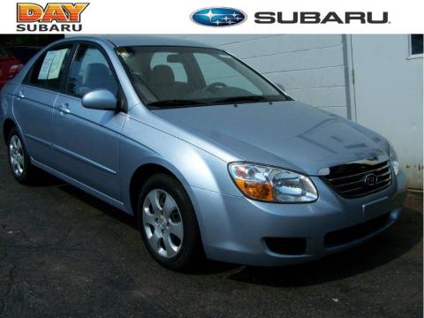 Ice Blue Kia Spectra EX Sedan.  Click to enlarge.