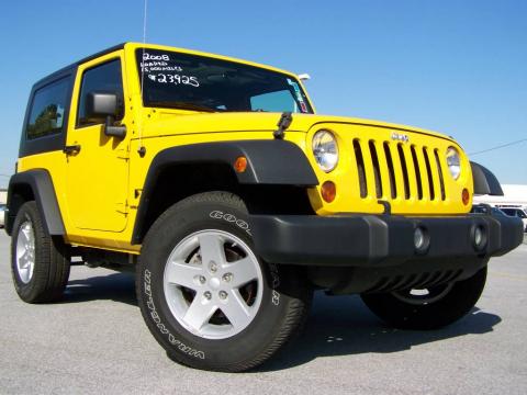 Detonator Yellow Jeep Wrangler X 4x4.  Click to enlarge.