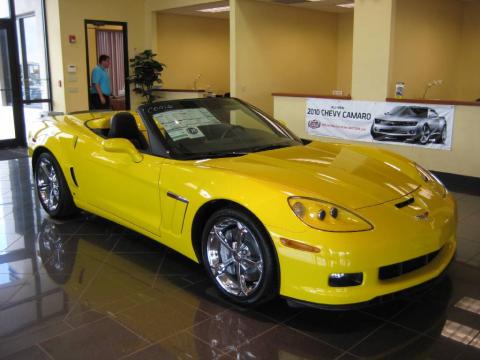 Velocity Yellow Chevrolet Corvette Grand Sport Convertible.  Click to enlarge.