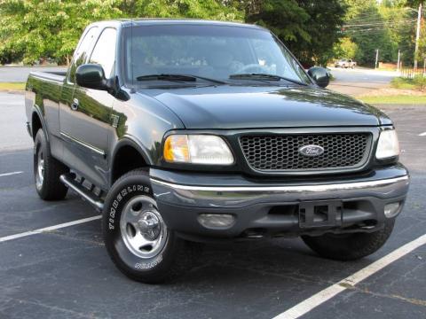 Dark Highland Green Metallic Ford F150 XLT SuperCab 4x4.  Click to enlarge.