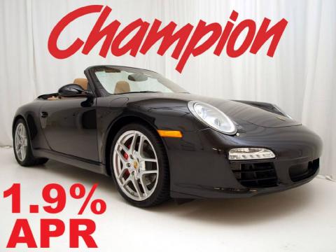 Basalt Black Metallic Porsche 911 Carrera S Cabriolet.  Click to enlarge.