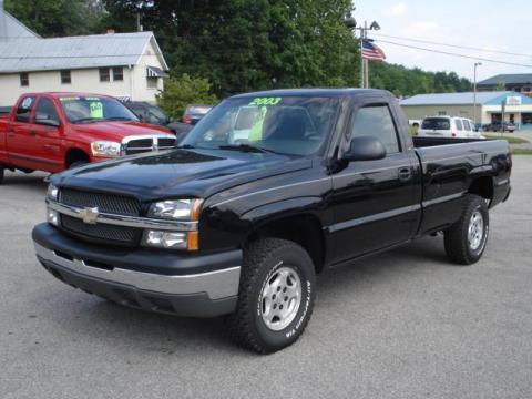 Black Chevrolet Silverado 1500 LS Regular Cab 4x4.  Click to enlarge.
