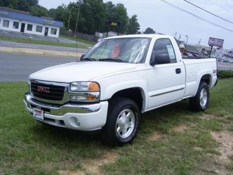 Summit White GMC Sierra 1500 SLE Regular Cab 4x4.  Click to enlarge.
